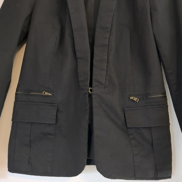 Badgley Mischka Blazer Women's Size 12 Black Corpcore Quiet Luxury Minimalist - Picture 2 of 9